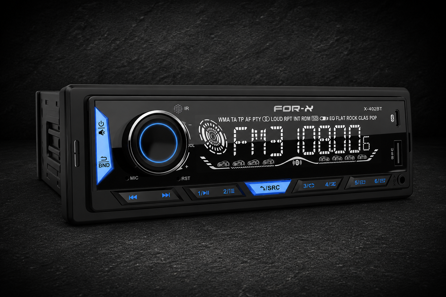 Autoradio 4 sorties 2 Volts For X XQ-402BT